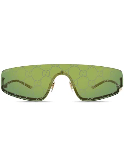 Gucci Mask-shaped Frame Sunglasses In Neutrals