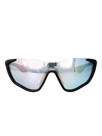 Gucci Mask-shaped Sunglasses In Brown