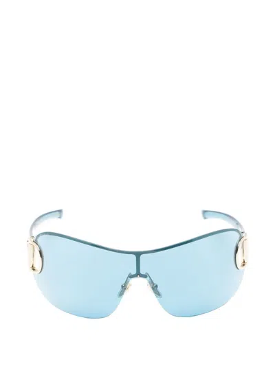 Gucci Mask Sunglasses In Gold