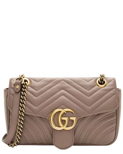 Pre-owned Gucci Matelassé Gg Marmont Medium Flap Bag (authentic Pre-loved)