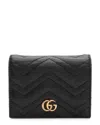 Gucci Matelassé Leather Gg Marmont Card Wallet (authentic Pre-loved)