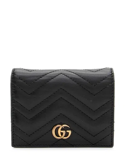 Gucci Matelassé Leather Gg Marmont Card Wallet (authentic Pre-loved)