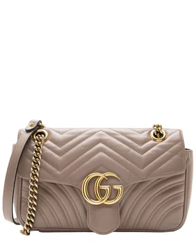 Gucci Kleine Gg Marmont Schultertasche In Brown
