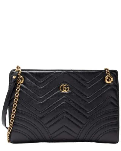Gucci Matelassé Leather Gg Marmont Medium Slim Open Shoulder Bag (authentic  Pre-loved) In Purple