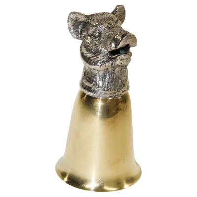 Pre-owned Gucci Mauro Manetti Stirrup Cup, Brass & Silver Plate, Boar Head, 1970