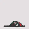Gucci Web Sandals With Interlocking G In Black