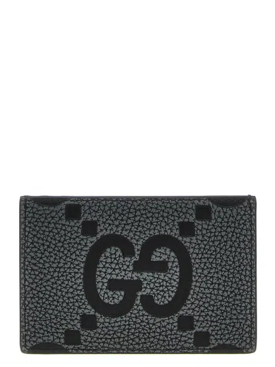 Gucci Maxi Cardholder Gg In Black