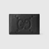 Gucci Maxi Gg Card Case In Black