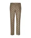 Gucci Maxi Horsebit-motif Tailored Trousers In Brown