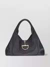 Gucci Large Softbit Grained Leather Shoulder Bag In Black