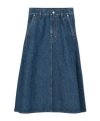 Gucci Medium And Long Denim Skirt In Blue
