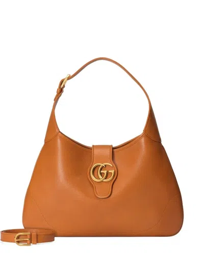 Gucci Medium Crescent-shaped Shoulder Bag In Red