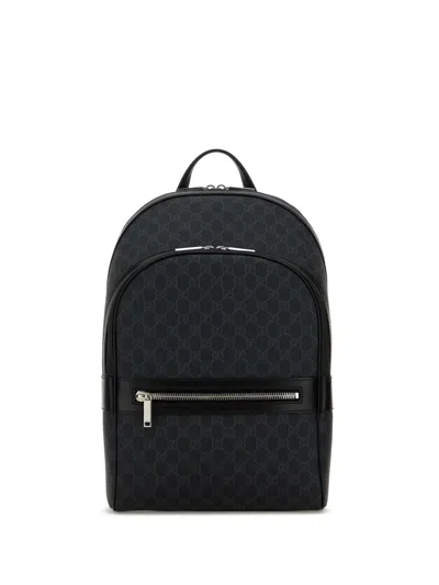 Gucci Medium Backpack Gg Supreme In Black