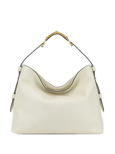 Gucci Medium Beatrix Leather Tote Bag In White