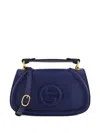 Gucci Womens Plastic Blu Blondie Medium Leather Top Handle Bag In Blue