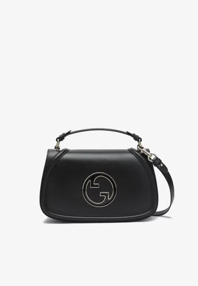 Gucci Medium Blondie Leather Crossbody Bag In Black