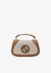 Gucci Medium Blondie Canvas And Leather Crossbody Bag In Sand
