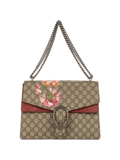 Pre-owned Gucci Medium Blooms Dionysus Handbag In Neutral