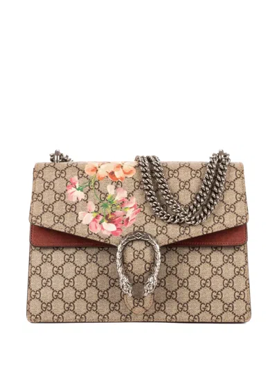 Pre-owned Gucci Medium Blooms Dionysus Shoulder Bag In Neutral
