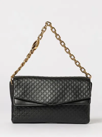 Gucci Medium Chain Shoulder Bag In Black
