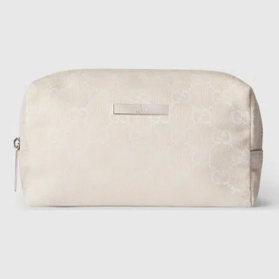 Gucci Medium Cosmetic Case With  Plaque In Neutral