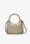 Gucci Medium Diana Leather Top Handle Bag In Brown