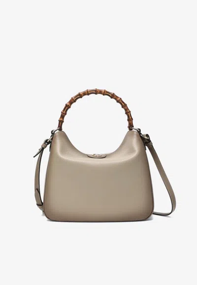 GUCCI MEDIUM DIANA LEATHER TOP HANDLE BAG