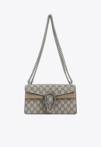 Gucci Medium Dionysus Gg Supreme Shoulder Bag In Sand