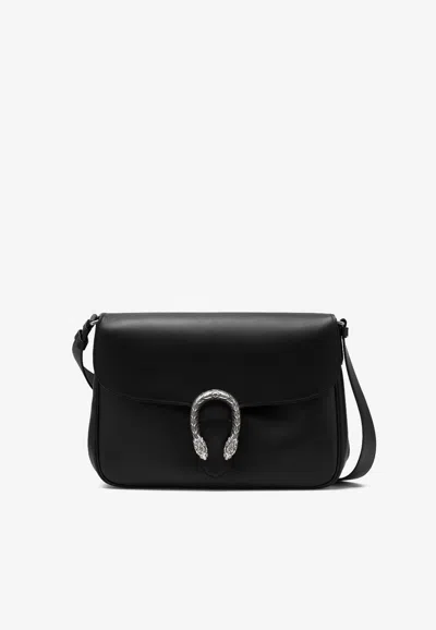 Gucci Medium Dionysus Leather Messenger Bag In Black