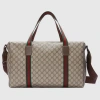 Gucci Logo Duffle Bag In Beige