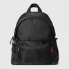 Gucci Medium Gg Black Backpack With Web Label Men In Black