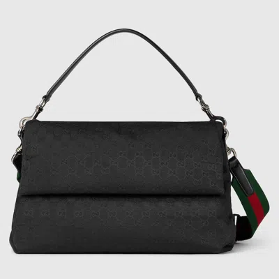Gucci Gg Canvas Large Crossbody Bag In Black