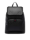 Gucci Men Medium Gg Emblem Backpack In Black