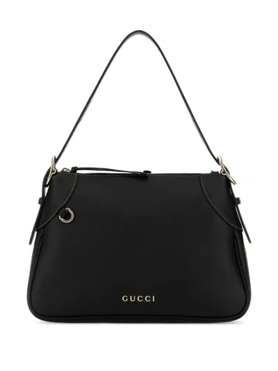 Gucci Medium Gg Emblem Tote Bag In Black