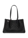 Gucci Medium Gg Embossed Leather Shoulder Bag In Black
