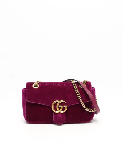 Gucci Medium Gg Marmont Bag In Purple