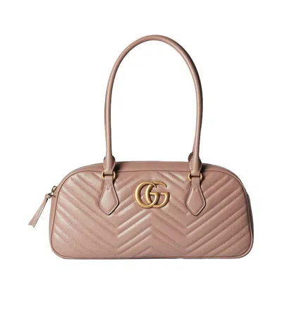 Gucci Medium Gg Marmont Tote Bag In Pink