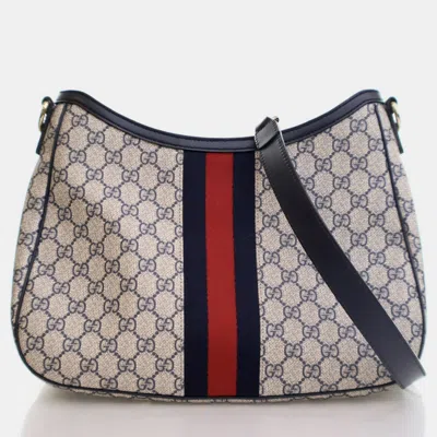 Pre-owned Gucci Medium Gg Supreme Sherry Shoulder Bag In Sand