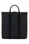 Gucci Medium Gg Supreme Tote Bag In Black