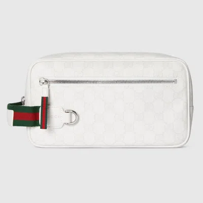 Gucci Medium Gg Toiletry Case In White