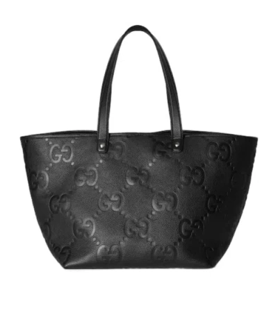 Gucci Medium Jumbo Gg Tote Bag In Black