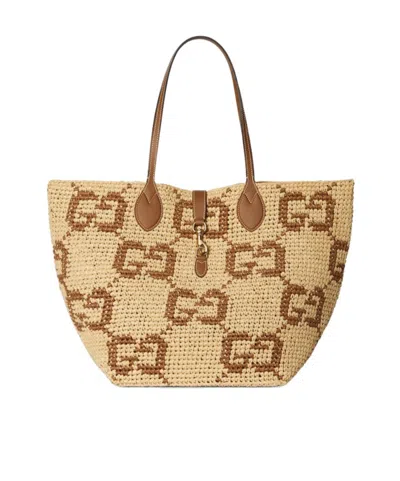 Gucci Medium Gg Tote Bag In Nude