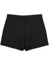 Gucci Medium Grey Wool Low Waist Shorts In Black