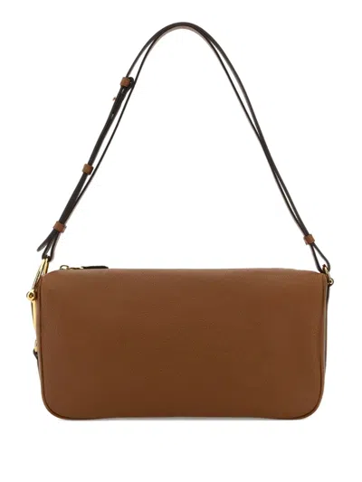 Gucci Half Horsebit Medium Leather Shoulder Handbag 31 Cm In Brown