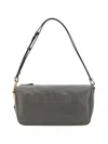 Gucci Shoulder Bag In Smooth Leather In Gray