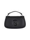 Gucci Blondie Medium Leather Handbag In Black