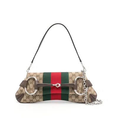 Gucci Medium Horsebit Chain Shoulder Bag In Multi