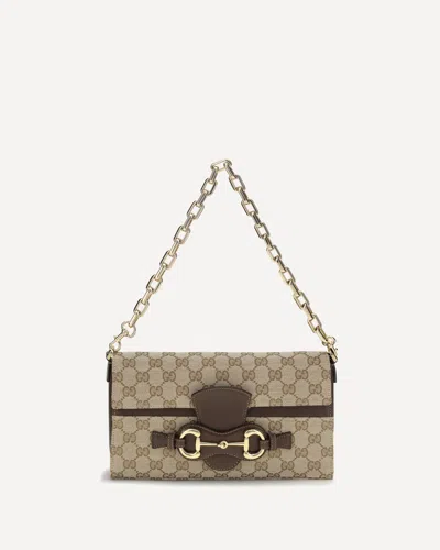 Gucci Medium Horsebit Ristretto Shoulder Bag In Gray