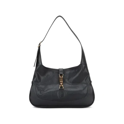 Gucci Medium Jackie 1961 Buckle-detail Shoulder Bag In Black