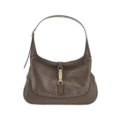 Gucci Medium 'jackie 1961' Leather Bag In Brown